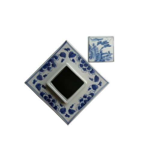 The Ming Garden Collection - Vierkante Porseleinen Pot Met Vogels