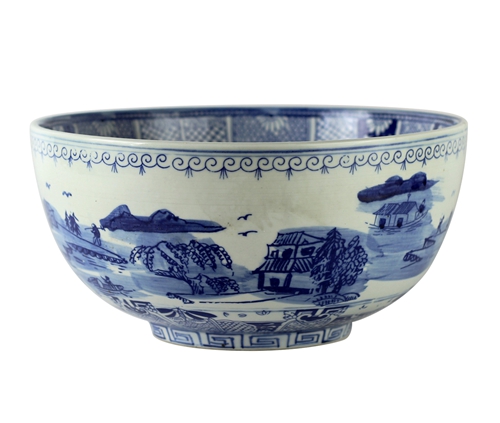 The Ming Garden Collection - Grote Porseleinen Fruitschaal Met Landschap