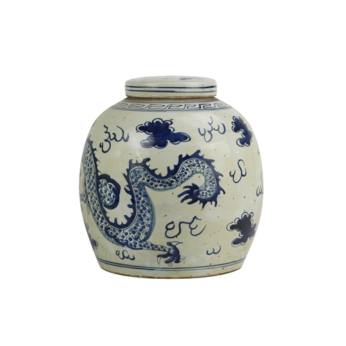 The Ming Garden Collection - Grote Porseleinen Pot Met Draak