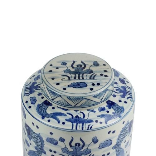 The Ming Garden Collection - Porseleinen Pot Met Vissen