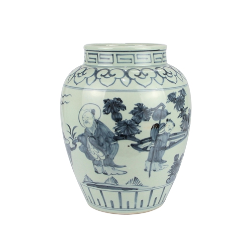 Porseleinen Vaas Met Chinese Mensen