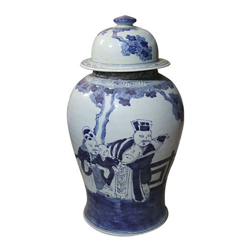 The Ming Garden Collection - Grote Porseleinen Pot Met Oude Keizers