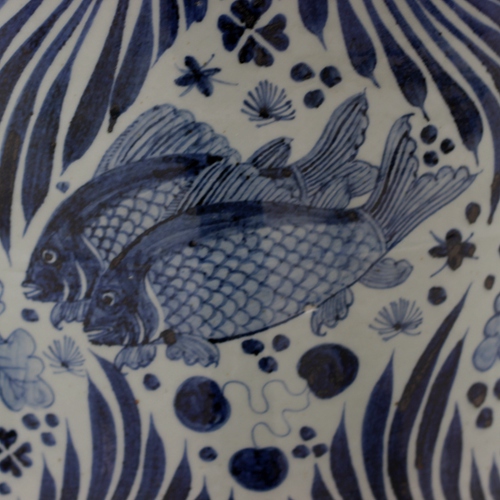 The Ming Garden Collection - Grote Porseleinen Bloempot Met Vissen