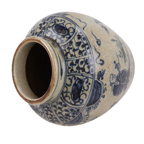 Kleine Porseleinen Vaas Met Chinese Mensen - The Ming Garden Collection