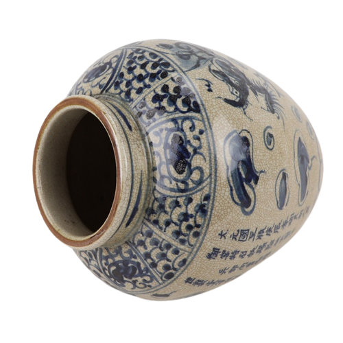 Kleine Porseleinen Pot Met Draak - The Ming Garden Collection