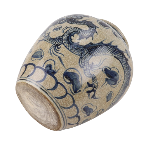 Kleine Porseleinen Pot Met Draak - The Ming Garden Collection