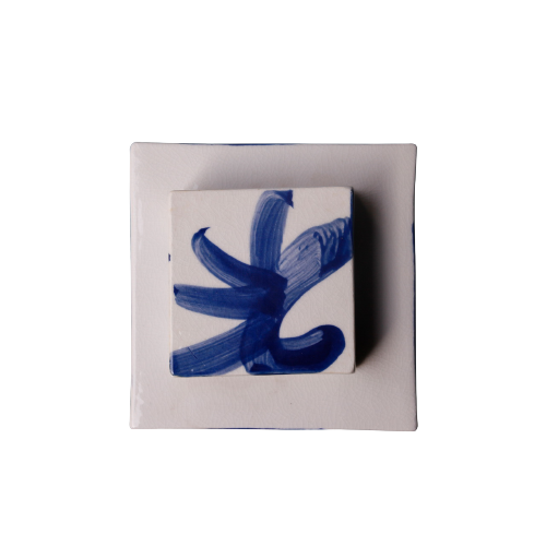 The Ming Garden Collection - Vierkante Gekalligrafeerde Chinese Porseleinen Pot