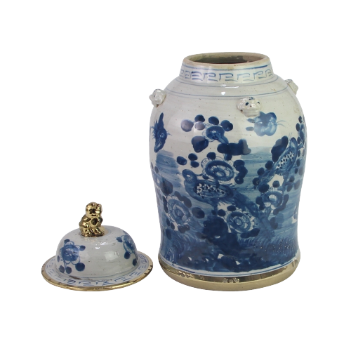 The Ming Garden Collection - Vergulde Chinese Porseleinen Gemberpot Met Vogels En Bloemen