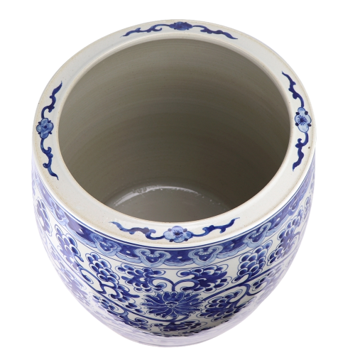 The Ming Garden Collection - Grote Chinese Porseleinen Bloempot Met Bloemetjes