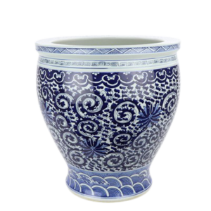 The Ming Garden Collection - Grote Porseleinen Bloempot Met Bloemen