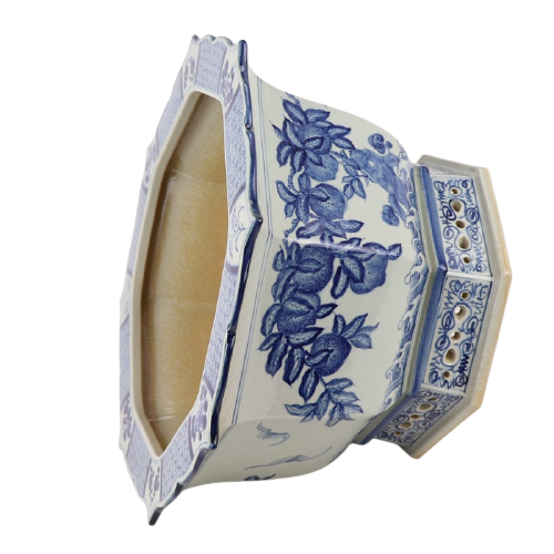 Achtzijdige Porseleinen Plantenbak - The Ming Garden Collection