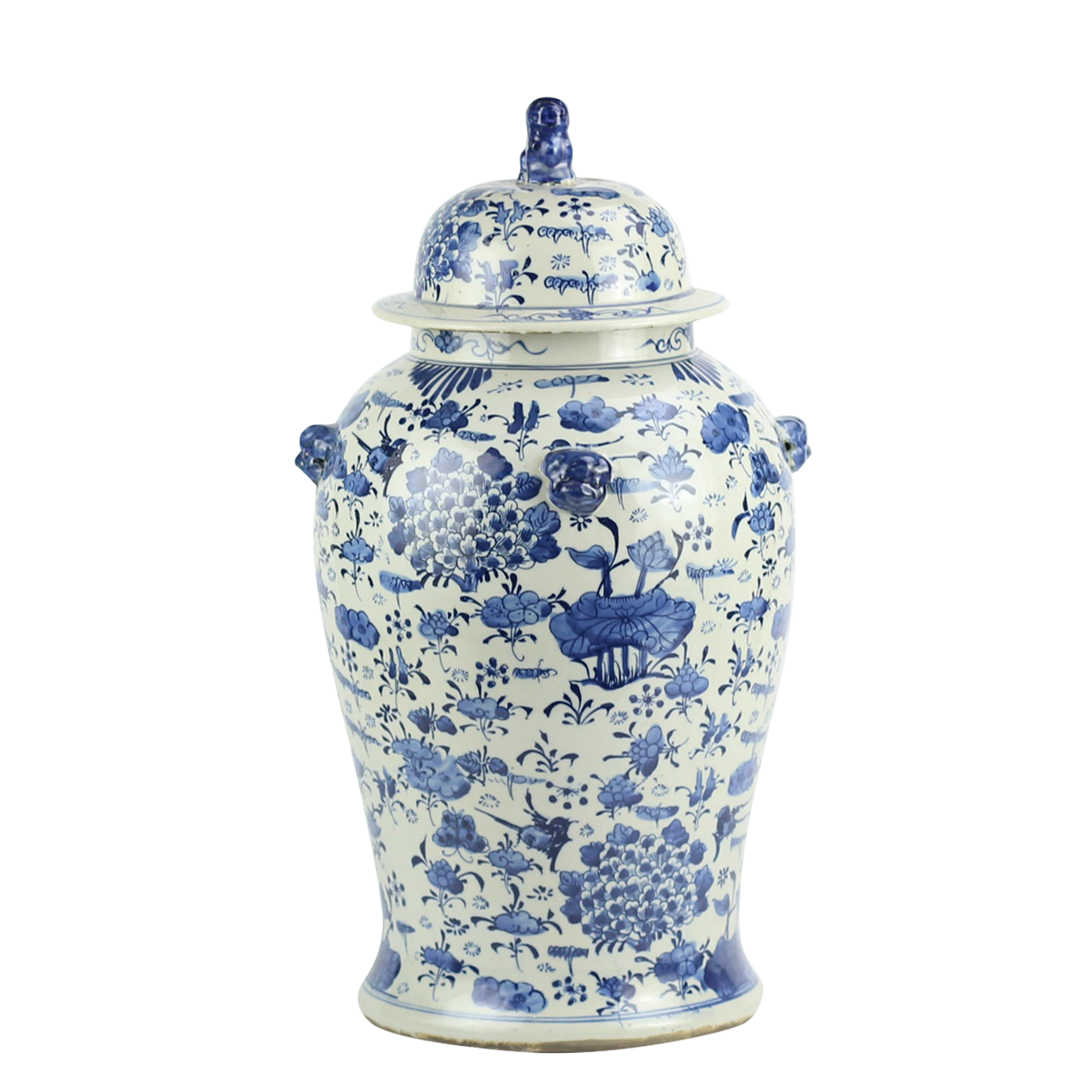 Grote Porseleinen Pot Met Bloemetjes - The Ming Garden Collection