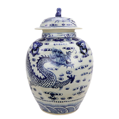 Extra Grote Porseleinen Pot Met Draak - The Ming Garden Collection