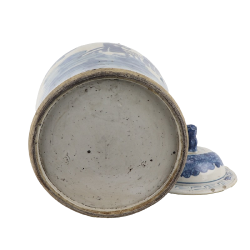 Grote Porseleinen Gemberpot Met Chinese Mensen